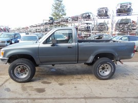 1994 TOYOTA PICKUP STANDARD CAB GRAY 4WD MT 2.4 Z19595